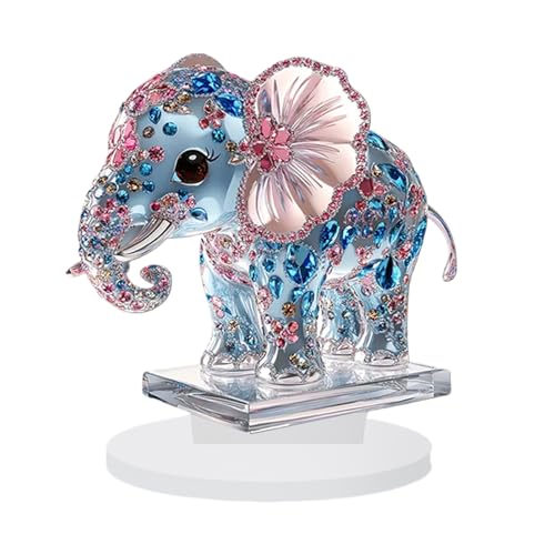 Streysisl Elefantenfigur aus Acryl, dekoratives Tierschild, 2D-Acryl-Elefant für Tischplatte – dekorative Kunst-Ornament-Skulptur für Wohnzimmer, Schlafzimmer, Schreibtisch, Bücherregal, Kaminsims Streysisl Elefantenfigur aus Acryl, dekoratives Tierschild, 2D-Acryl-Elefant für Tischplatte – dekorative Kunst-Ornament-Skulptur für Wohnzimmer, Schlafzimmer, Schreibtisch, Bücherregal, Kaminsims von Streysisl