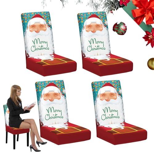 Streysisl Esszimmerstuhlhussen für Weihnachten, Esszimmerstuhl-Rückenlehne, Weihnachtsdekoration, Stuhlhussen, Urlaubsstuhlhussen für Heimdekoration, Esszimmer Streysisl Esszimmerstuhlhussen für Weihnachten, Esszimmerstuhl-Rückenlehne, Weihnachtsdekoration, Stuhlhussen, Urlaubsstuhlhussen für Heimdekoration, Esszimmer von Streysisl