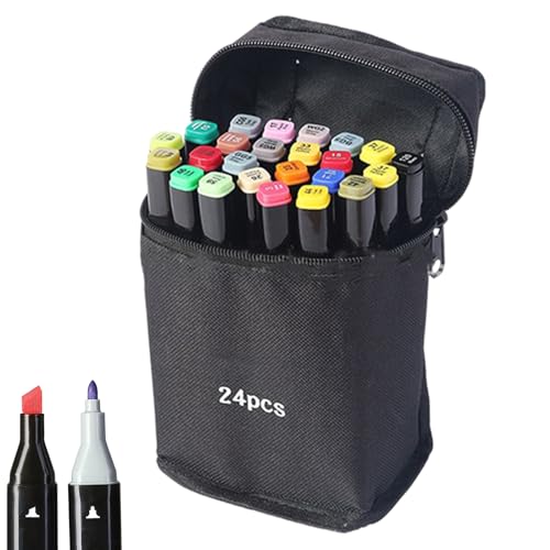 Streysisl Farbmarker, doppelseitige Malbuchmarker, Malstifte mit Tasche, Kunstbedarf-Set zum Ausmalen von Manga, Illustrationen, Reisen, Basteln, Klassenzimmer, Journaling Streysisl Farbmarker, doppelseitige Malbuchmarker, Malstifte mit Tasche, Kunstbedarf-Set zum Ausmalen von Manga, Illustrationen, Reisen, Basteln, Klassenzimmer, Journaling von Streysisl