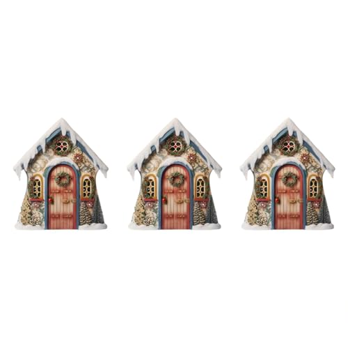 Streysisl Feentüren Wandornamente, Wandaufkleber, Feengartentür, dekorative Türen, Winterurlaubsdekoration, 2D-Miniatur-Türornamente für Cafés und Geschäfte Streysisl Feentüren Wandornamente, Wandaufkleber, Feengartentür, dekorative Türen, Winterurlaubsdekoration, 2D-Miniatur-Türornamente für Cafés und Geschäfte von Streysisl