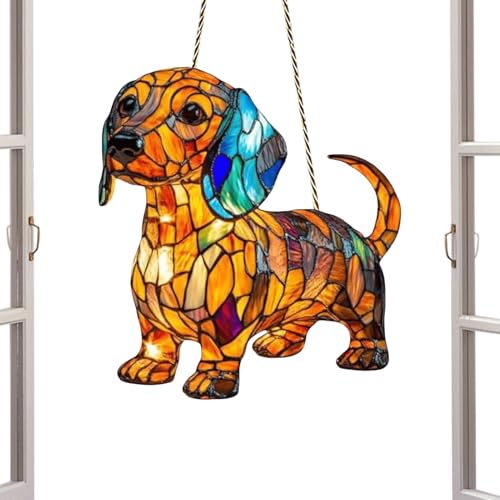 Streysisl Fenster-Hunde-Ornament – Acryl Hund Indoor Fenster Charm – Dekorative niedliche Tierornament, Heimdekoration für Balkon Wohnzimmer Küche Schlafzimmer Streysisl Fenster-Hunde-Ornament – Acryl Hund Indoor Fenster Charm – Dekorative niedliche Tierornament, Heimdekoration für Balkon Wohnzimmer Küche Schlafzimmer von Streysisl