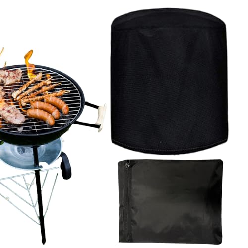 Streysisl Feuerschalenabdeckung – wasserdichte runde Holzkohlegrill-Abdeckung | 210D Oxford-Gewebe, strapazierfähiger UV- und lichtbeständiger Schutz mit Kordelzug für Innenbereich, Camping Streysisl Feuerschalenabdeckung – wasserdichte runde Holzkohlegrill-Abdeckung | 210D Oxford-Gewebe, strapazierfähiger UV- und lichtbeständiger Schutz mit Kordelzug für Innenbereich, Camping von Streysisl