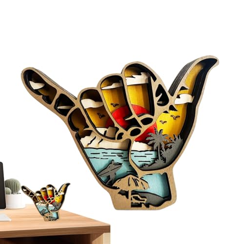 Streysisl Fingerstatue aus Holz – Moderne Handstatue für Schreibtisch – kreative Hochzeit Home Desktop Dekoration für Wand, Schreibtisch, Fensterbank, Streysisl Fingerstatue aus Holz – Moderne Handstatue für Schreibtisch – kreative Hochzeit Home Desktop Dekoration für Wand, Schreibtisch, Fensterbank, von Streysisl
