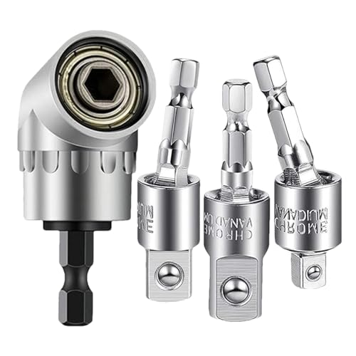 Streysisl Flexibles Bohrerverlängerungsset - Grade Stecknuss-Adapter-Set | Winkelschraubendreher-Bohrer, drehbare Gelenkbuchse, Innensechskant-Adapter-Set für Akku-Bohrschrauber & Schraubendreher Streysisl Flexibles Bohrerverlängerungsset - Grade Stecknuss-Adapter-Set | Winkelschraubendreher-Bohrer, drehbare Gelenkbuchse, Innensechskant-Adapter-Set für Akku-Bohrschrauber & Schraubendreher von Streysisl