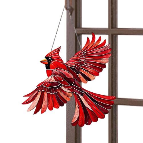 Streysisl Flying Bird baumelnde Dekoration, fliegender roter Vogel, Haustür-Ornamente, Terrassen-Lichtfänger, 20 cm, für Haustür, Terrasse, Fenster, Baum-Lichtfänger, einzigartige Weihnachtsdekoration Streysisl Flying Bird baumelnde Dekoration, fliegender roter Vogel, Haustür-Ornamente, Terrassen-Lichtfänger, 20 cm, für Haustür, Terrasse, Fenster, Baum-Lichtfänger, einzigartige Weihnachtsdekoration von Streysisl