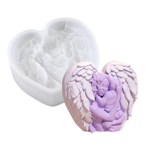 Streysisl Formen zur Kerzenherstellung, Gips, Seife, Engel, Gips, Zement, Epoxidharz, Formen für Kunst, Handwerk, Zuhause, Zimmer, Hochzeitsdekoration von Streysisl