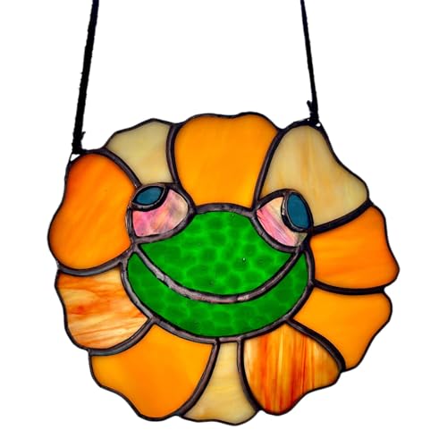Streysisl Frosch gebeizte Acryl-Sonnenfänger | hängbare Outdoor-Froschdekoration | Acryl-Panel-Dekor Frosch Blume gebeizter Fenster-Sonnenfänger Acryl Fenster Frosch Dekoration für Wohnzimmer Streysisl Frosch gebeizte Acryl-Sonnenfänger | hängbare Outdoor-Froschdekoration | Acryl-Panel-Dekor Frosch Blume gebeizter Fenster-Sonnenfänger Acryl Fenster Frosch Dekoration für Wohnzimmer von Streysisl