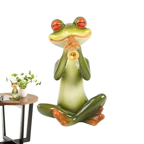 Streysisl Froschfigur – Niedliche Miniatur-Gartenfrosch-Harz, Tierskulptur, spielt Musikinstrument, einzigartige Hofkunst für Rasen, Terrasse, Garten, Hof Streysisl Froschfigur – Niedliche Miniatur-Gartenfrosch-Harz, Tierskulptur, spielt Musikinstrument, einzigartige Hofkunst für Rasen, Terrasse, Garten, Hof von Streysisl