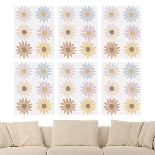 Streysisl Gänseblümchen-Wandaufkleber, niedliche Gänseblümchen-Wandbilder für Türdekoration, modische Wohnkultur, Blumenaufkleber für Badezimmer, Küche, Schlafzimmer, Kinderzimmer von Streysisl