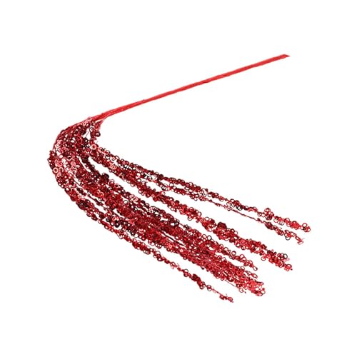 Streysisl Glitzernde Weihnachts-Tannenzweige – Feiertagszweige | künstliche Stielzweige Picks Ornamente dekorative Stäbe Zweige für Vase Urlaub 61 cm von Streysisl