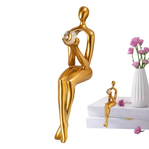 Streysisl Goldene abstrakte Bücherregal-Figuren, Kunstharz, sitzende Figuren, Skulptur, moderne -Kunst, moderne ästhetische Figur, großes Sammlerstück, abstrakte moderne Ausschnittfigur für Streysisl Goldene abstrakte Bücherregal-Figuren, Kunstharz, sitzende Figuren, Skulptur, moderne -Kunst, moderne ästhetische Figur, großes Sammlerstück, abstrakte moderne Ausschnittfigur für von Streysisl