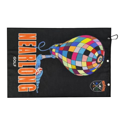 Streysisl Golf-Handtücher für Herren, Mikrofaser-Druck, Heißluftballon-Golf-Handtuch, Golfzubehör zum Entfernen von Schmutz, Schlamm, Sand und Gras von Streysisl