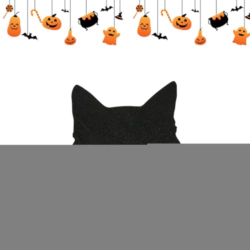 Streysisl Halloween-Tür-Eck-Dekoration – Halloween-Türaufsätze für den Innenbereich – Halloween-Türeckschild, Katzen-Silhouette, dekorative Schilder & Plaketten für Wohnzimmer Streysisl Halloween-Tür-Eck-Dekoration – Halloween-Türaufsätze für den Innenbereich – Halloween-Türeckschild, Katzen-Silhouette, dekorative Schilder & Plaketten für Wohnzimmer von Streysisl