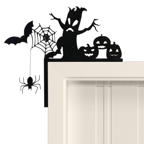 Streysisl Halloween-Türaufsatz aus Metall, gruselige Türrahmen-Skulptur, Metall- -Tür-Eckschild, Türaufsatz, Dekoration für , Garten, Dekoration Streysisl Halloween-Türaufsatz aus Metall, gruselige Türrahmen-Skulptur, Metall- -Tür-Eckschild, Türaufsatz, Dekoration für , Garten, Dekoration von Streysisl