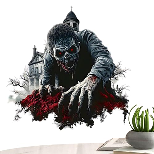 Streysisl Halloween-Wandaufkleber | 3D-Zombie-Halloween-Dekorationen für den Innenbereich, Bodenaufkleber, Gothic-Design, selbstklebend für Wohnung, Klassenzimmer, Schlafzimmer, Büro, Kabine Streysisl Halloween-Wandaufkleber | 3D-Zombie-Halloween-Dekorationen für den Innenbereich, Bodenaufkleber, Gothic-Design, selbstklebend für Wohnung, Klassenzimmer, Schlafzimmer, Büro, Kabine von Streysisl