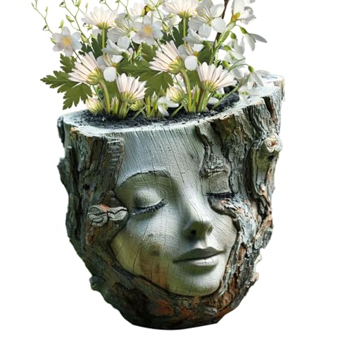 Streysisl Head Planter | Head Vase Flower Pots Planter | Resin Cute Vase Desk Decor Indoor Outdoor Container Flowerpot for Garden, Patio, Hof, Home von Streysisl