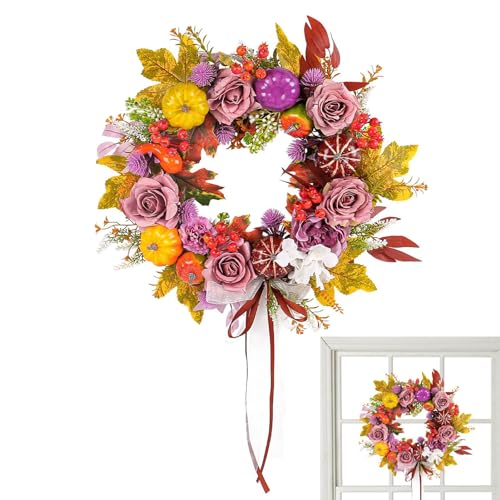 Streysisl Herbstkranz, , Herbsttürkranz für Halloween, rustikaler Herbst-Türkranz für Innen- und Außendekoration Streysisl Herbstkranz, , Herbsttürkranz für Halloween, rustikaler Herbst-Türkranz für Innen- und Außendekoration von Streysisl