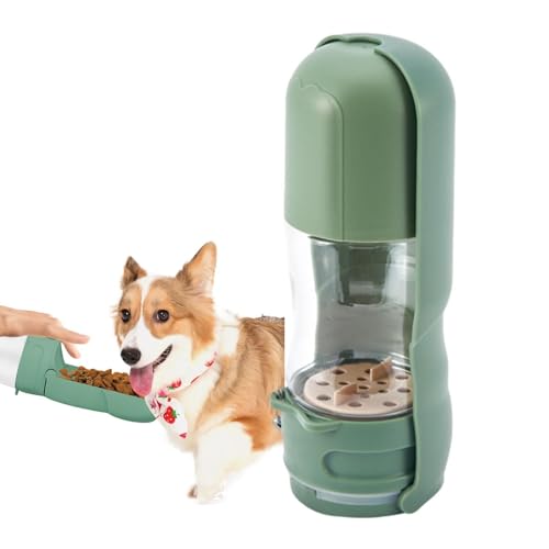 Streysisl Hunde-Reise-Wasserflaschenspender | 2-in-1 Haustierbedarf Trinken | Zubehör für Kleintierfütterung & Bewässerungsbedarf Eingebauter Aktivkohlefilter von Streysisl
