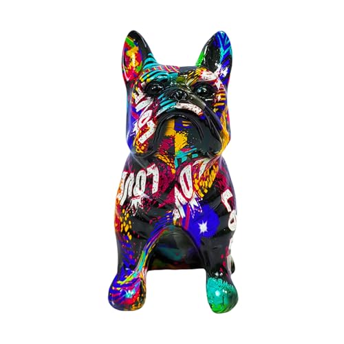 Streysisl Hundefiguren, Heimdekoration, Graffiti-Hundefiguren, Tierstatue, Harz-Skulptur, Schreibtischzubehör, Tischaufsätze für Wohnzimmer, Schlafzimmer, Schreibtisch, TV-Schrank, Partyzubehör Streysisl Hundefiguren, Heimdekoration, Graffiti-Hundefiguren, Tierstatue, Harz-Skulptur, Schreibtischzubehör, Tischaufsätze für Wohnzimmer, Schlafzimmer, Schreibtisch, TV-Schrank, Partyzubehör von Streysisl