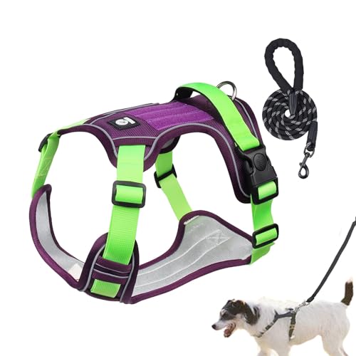 Streysisl Hundegeschirr für große Hunde, weich, kein Ziehen, verstellbares Hundegeschirr – flexibles Hunde-Brustgeschirr, Zuggeschirr für Outdoor-Aktivitäten Streysisl Hundegeschirr für große Hunde, weich, kein Ziehen, verstellbares Hundegeschirr – flexibles Hunde-Brustgeschirr, Zuggeschirr für Outdoor-Aktivitäten von Streysisl