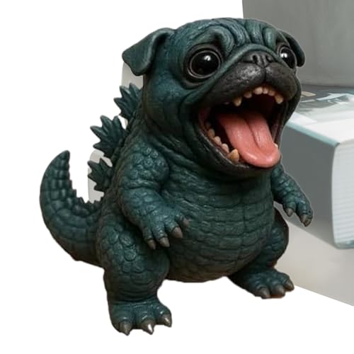 Streysisl Hundestatue aus Kunstharz, handgefertigte Hundeskulpturen – kleines Harz-Tier für TV-Schrank, Bücherregal, Kamin, Arbeitsplatz, -Desktop-Dekoration Streysisl Hundestatue aus Kunstharz, handgefertigte Hundeskulpturen – kleines Harz-Tier für TV-Schrank, Bücherregal, Kamin, Arbeitsplatz, -Desktop-Dekoration von Streysisl