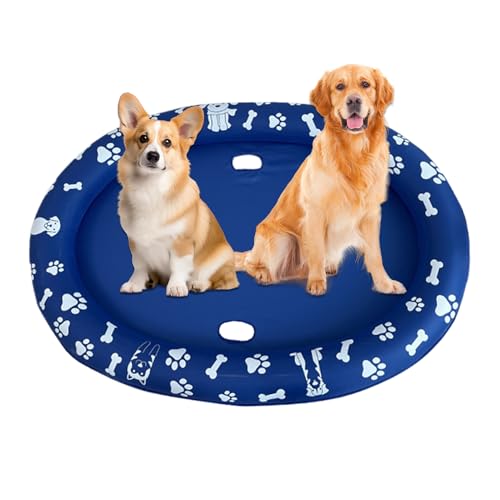 Streysisl Hundewaschwanne – Aufblasbare Haustier-Badewanne – aufblasbarer kratzfester Haustier-Schwimmer, zusammenklappbar, rutschfest, für Welpentraining, Fellpflege, Kajakzubehör, Flussschläuche Streysisl Hundewaschwanne – Aufblasbare Haustier-Badewanne – aufblasbarer kratzfester Haustier-Schwimmer, zusammenklappbar, rutschfest, für Welpentraining, Fellpflege, Kajakzubehör, Flussschläuche von Streysisl