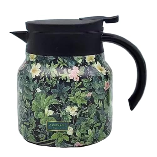 Streysisl Isolierte Kaffeekanne – Getränkespender mit Vintage-Blumenmuster, Getränkespender mit Tee-Ei und Sieb für kalten Tee, Wasser und Kaffee Streysisl Isolierte Kaffeekanne – Getränkespender mit Vintage-Blumenmuster, Getränkespender mit Tee-Ei und Sieb für kalten Tee, Wasser und Kaffee von Streysisl