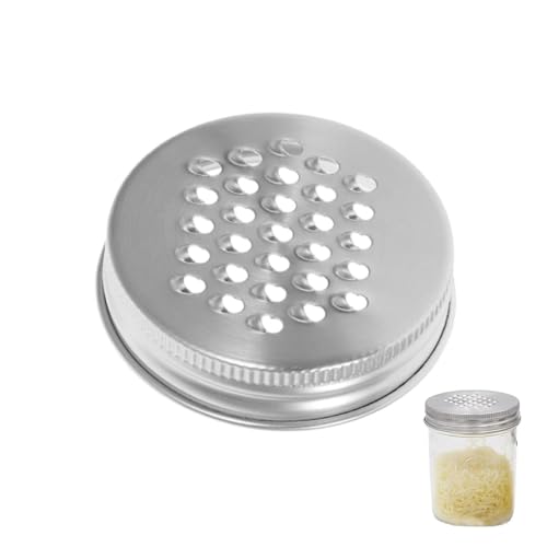 Streysisl Jar Shredder Deckel – Metallglas-Aktenvernichter-Deckel – praktischer Edelstahl-Streuer-Deckel, 70 mm normale Öffnung, für Kartoffel-Karottenbutter von Streysisl