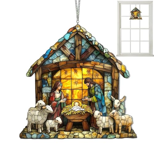 Streysisl Jesus Sonnenfänger | Acryl Wandkunst | Handbemalter gebeizter Lichtfänger für Zuhause Streysisl Jesus Sonnenfänger | Acryl Wandkunst | Handbemalter gebeizter Lichtfänger für Zuhause von Streysisl