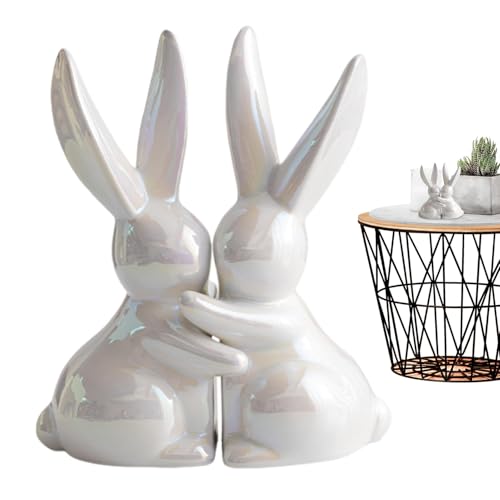 Streysisl Kaninchen-Buchstützen – Tier-Kaninchen-Buchstopper – Keramik- -Statuen, Vintage-Regaldekoration für Schlafzimmer, Bücherregale, Weinschränke oder Eingangsbereich Streysisl Kaninchen-Buchstützen – Tier-Kaninchen-Buchstopper – Keramik- -Statuen, Vintage-Regaldekoration für Schlafzimmer, Bücherregale, Weinschränke oder Eingangsbereich von Streysisl