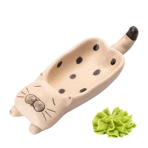 Streysisl Keramik-Sojasaucenschale, Katzenform, Keramik-Dip-Schalen, niedliche Soßenschalen, Sushi-Küchenzubehör, japanischer Gewürzteller für Vorspeisen und Servieren Streysisl Keramik-Sojasaucenschale, Katzenform, Keramik-Dip-Schalen, niedliche Soßenschalen, Sushi-Küchenzubehör, japanischer Gewürzteller für Vorspeisen und Servieren von Streysisl