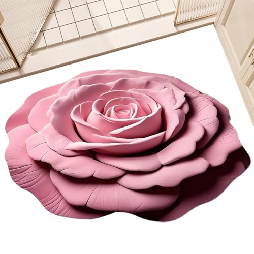 Streysisl Kieselgur-Badematte, saugfähig, rutschfest, schnell trocknend, realistisches 3D-Blumenmuster, 40 x 40 cm, für Hotel-Pool Streysisl Kieselgur-Badematte, saugfähig, rutschfest, schnell trocknend, realistisches 3D-Blumenmuster, 40 x 40 cm, für Hotel-Pool von Streysisl