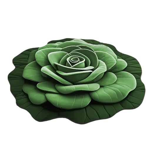 Streysisl Kieselgur-Duschmatte, Wasserabsorbierende Bodenmatte, schnell trocknend, realistisches 3D-Blumenmuster, 40 x 40 cm, für Hotel-Pool von Streysisl