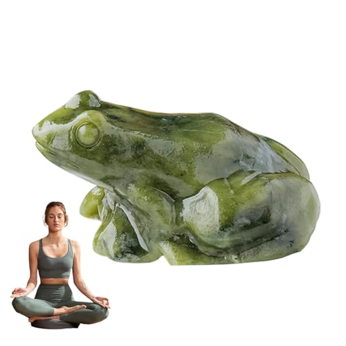 Streysisl Kleine Froschfigur | Glückliche Jadefrösche Skulpturen, Heimdekoration, Tierfigur, dekorativ für Bücherregal, Computertisch, Wohnzimmer, Schlafzimmer, Studio Streysisl Kleine Froschfigur | Glückliche Jadefrösche Skulpturen, Heimdekoration, Tierfigur, dekorativ für Bücherregal, Computertisch, Wohnzimmer, Schlafzimmer, Studio von Streysisl