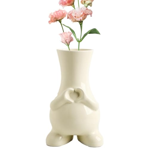 Streysisl Körperstatuen-Vase, kleine Blumenvase, modernes Blumenarrangement, Behälter, kleine Halbkörpervase für eleganten Heimakzent von Streysisl