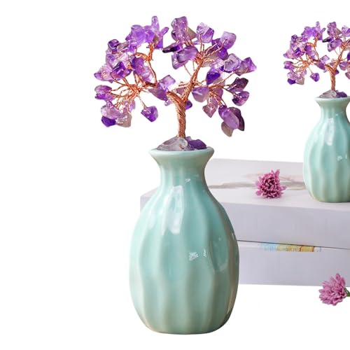 Streysisl Kristallbaum – Geldbaumschmuck in Vase | Geldbaum für positive Energie, Glück und Reichtum, spirituelle Gegenstände, Heimdekoration von Streysisl