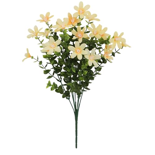 Streysisl Künstliche Gänseblümchen, künstliche Wildblumen für den Schreibtisch, realistische künstliche Wildblumen, dekorative künstliche Blüten für Wohnzimmer, Bücherregal, Fensterbank von Streysisl
