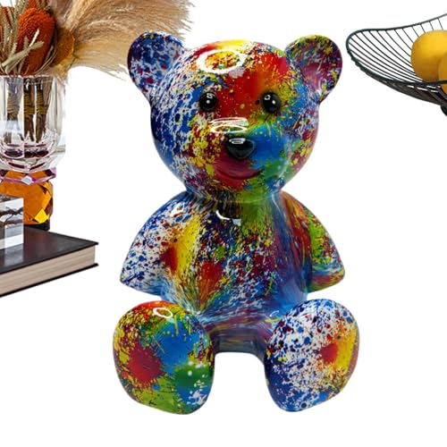 Streysisl Kunstharz-Figuren – Kunstharz-Skulptur sitzender Bär, trendige Puppe, Miniatur-Heimdekoration für Eingänge, Wohnzimmer, Schlafzimmer, Schreibtisch, Garten, Arbeitszimmer, Wohnheim Streysisl Kunstharz-Figuren – Kunstharz-Skulptur sitzender Bär, trendige Puppe, Miniatur-Heimdekoration für Eingänge, Wohnzimmer, Schlafzimmer, Schreibtisch, Garten, Arbeitszimmer, Wohnheim von Streysisl
