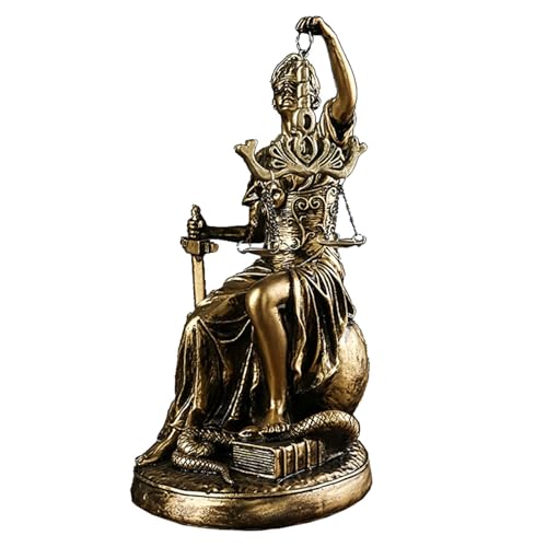Streysisl Lady Justice Figur – sitzende blinde Göttin der Gerechtigkeit, Kunstharzfigur, Sammelfigur, Anwaltsstatue für Schreibtisch, Bücherregal, Wohnzimmer Streysisl Lady Justice Figur – sitzende blinde Göttin der Gerechtigkeit, Kunstharzfigur, Sammelfigur, Anwaltsstatue für Schreibtisch, Bücherregal, Wohnzimmer von Streysisl