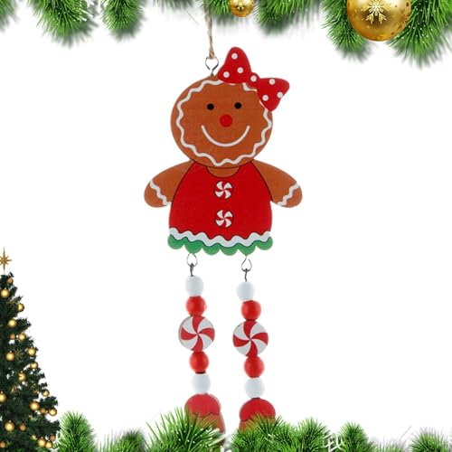 Streysisl Lebkuchenornamente für den Weihnachtsbaum | Weihnachts-Lebkuchenmann aus Holz zum Aufhängen – hängende Ornamente für Weihnachten, Urlaub, Innendekorationen Streysisl Lebkuchenornamente für den Weihnachtsbaum | Weihnachts-Lebkuchenmann aus Holz zum Aufhängen – hängende Ornamente für Weihnachten, Urlaub, Innendekorationen von Streysisl