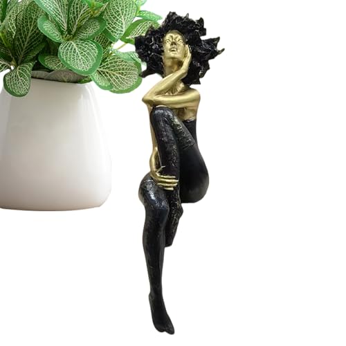 Streysisl Mädchen-Skulpturen, Heimdekoration, Afro-Mädchen-Schreibtischfiguren, moderne Dekoration, Kunstharz-Statue, Kunstwerk für Schlafzimmer, Wohnzimmer, Arbeitszimmer, Bücherregal, Wohnheim Streysisl Mädchen-Skulpturen, Heimdekoration, Afro-Mädchen-Schreibtischfiguren, moderne Dekoration, Kunstharz-Statue, Kunstwerk für Schlafzimmer, Wohnzimmer, Arbeitszimmer, Bücherregal, Wohnheim von Streysisl
