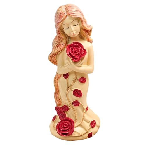Streysisl Mädchen-Statue, Dekoration – Tisch-Mädchen mit Rose – Harz-Figuren, niedliche Ornamente für Einweihungsfeiern, Geburtstag, Zuhause, Kaminsims, Bücherregal-Dekoration Streysisl Mädchen-Statue, Dekoration – Tisch-Mädchen mit Rose – Harz-Figuren, niedliche Ornamente für Einweihungsfeiern, Geburtstag, Zuhause, Kaminsims, Bücherregal-Dekoration von Streysisl