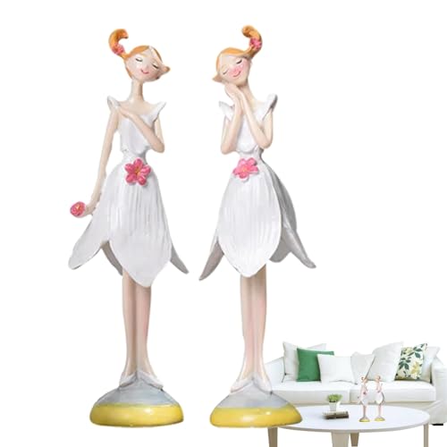 Streysisl Mädchenfiguren, Tischdekoration, Kunstharz, Skulptur, Bastelstatuen, elegante kleine Figuren, Ornamente, handbemalt, Heimdekoration für Tisch und Bücherregal Streysisl Mädchenfiguren, Tischdekoration, Kunstharz, Skulptur, Bastelstatuen, elegante kleine Figuren, Ornamente, handbemalt, Heimdekoration für Tisch und Bücherregal von Streysisl