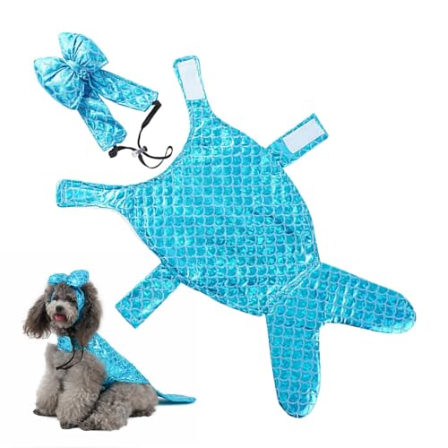 Streysisl Meerjungfrauenkleid für Hunde, Halloween-Kostüm, Meerjungfrauen-Kostüm, weiches Haustier-Kostüm für kleine Haustiere und Hunde Streysisl Meerjungfrauenkleid für Hunde, Halloween-Kostüm, Meerjungfrauen-Kostüm, weiches Haustier-Kostüm für kleine Haustiere und Hunde von Streysisl