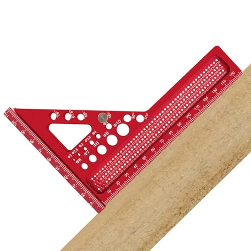 Streysisl Messlineal für Holzbearbeitung – Mehrwinkel- -Lineal, Aluminium-Messlineal, Layout, hochpräzises Messwerkzeug, Gehrungswinkel, Winkelmesser für Ingenieure von Streysisl