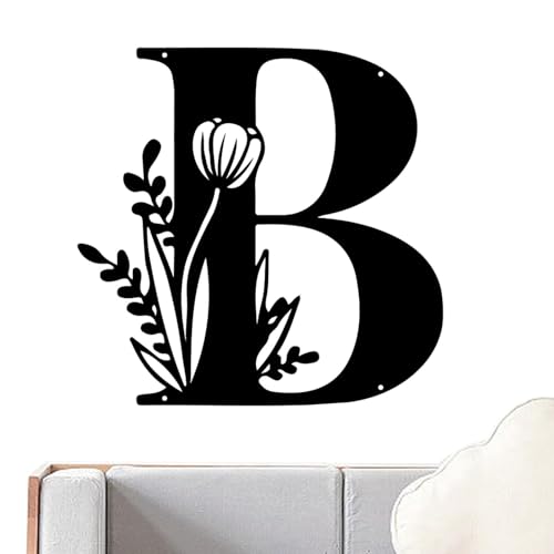 Streysisl Metall-Buchstaben-Wanddekoration, Blumendesign, Buchstabenschilder, Metall-Wandkunst, Outdoor- -Schild, dekoratives Design für Familie, Freunde, Kollegen Streysisl Metall-Buchstaben-Wanddekoration, Blumendesign, Buchstabenschilder, Metall-Wandkunst, Outdoor- -Schild, dekoratives Design für Familie, Freunde, Kollegen von Streysisl