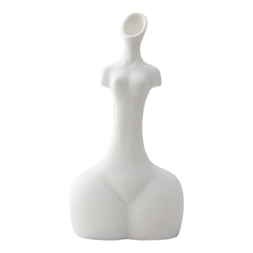 Streysisl Moderne Keramikvase | weibliche Schreibtischvase in Keramikform | Blumenhalter für abstrakte Kunstbegeisterte Innendekoration für Bücherregal, Arbeitszimmer, Nachttisch Streysisl Moderne Keramikvase | weibliche Schreibtischvase in Keramikform | Blumenhalter für abstrakte Kunstbegeisterte Innendekoration für Bücherregal, Arbeitszimmer, Nachttisch von Streysisl