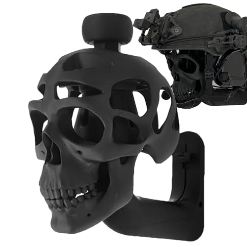 Streysisl Motorrad-Hartschalenhuthalter, Wandmontierte harte Hutablage im Totenkopf-Design, Multifunktionaler Hartschalenhuthalter, elegantes Wandregal für Kleidung, Schlüssel, Handschuhe, Taschen Streysisl Motorrad-Hartschalenhuthalter, Wandmontierte harte Hutablage im Totenkopf-Design, Multifunktionaler Hartschalenhuthalter, elegantes Wandregal für Kleidung, Schlüssel, Handschuhe, Taschen von Streysisl