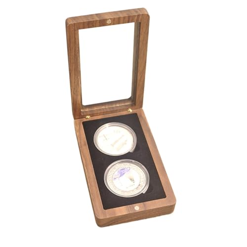 Streysisl Münzaufbewahrung – Challenge Münzbox aus Holz – Sammelabzeichen-Aufbewahrungsbox, schwarzes Walnuss-Emblem-Organizer für Zuhause Streysisl Münzaufbewahrung – Challenge Münzbox aus Holz – Sammelabzeichen-Aufbewahrungsbox, schwarzes Walnuss-Emblem-Organizer für Zuhause von Streysisl
