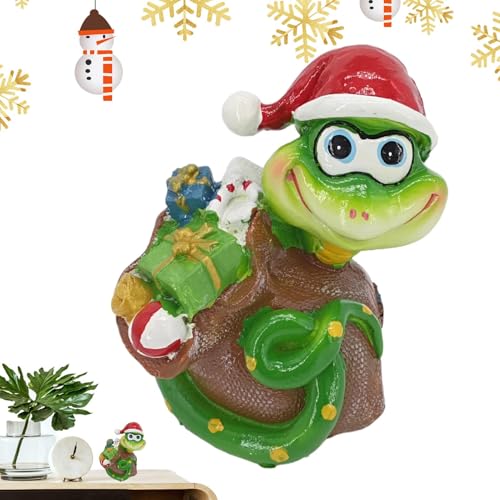 Streysisl Münzglas mit Tiermotiv, Harz, Weihnachtsschlange, Cartoon-Weihnachtsmannmütze, Schlangen-Münzbehälter für Nachttisch, Kinderzimmer Streysisl Münzglas mit Tiermotiv, Harz, Weihnachtsschlange, Cartoon-Weihnachtsmannmütze, Schlangen-Münzbehälter für Nachttisch, Kinderzimmer von Streysisl